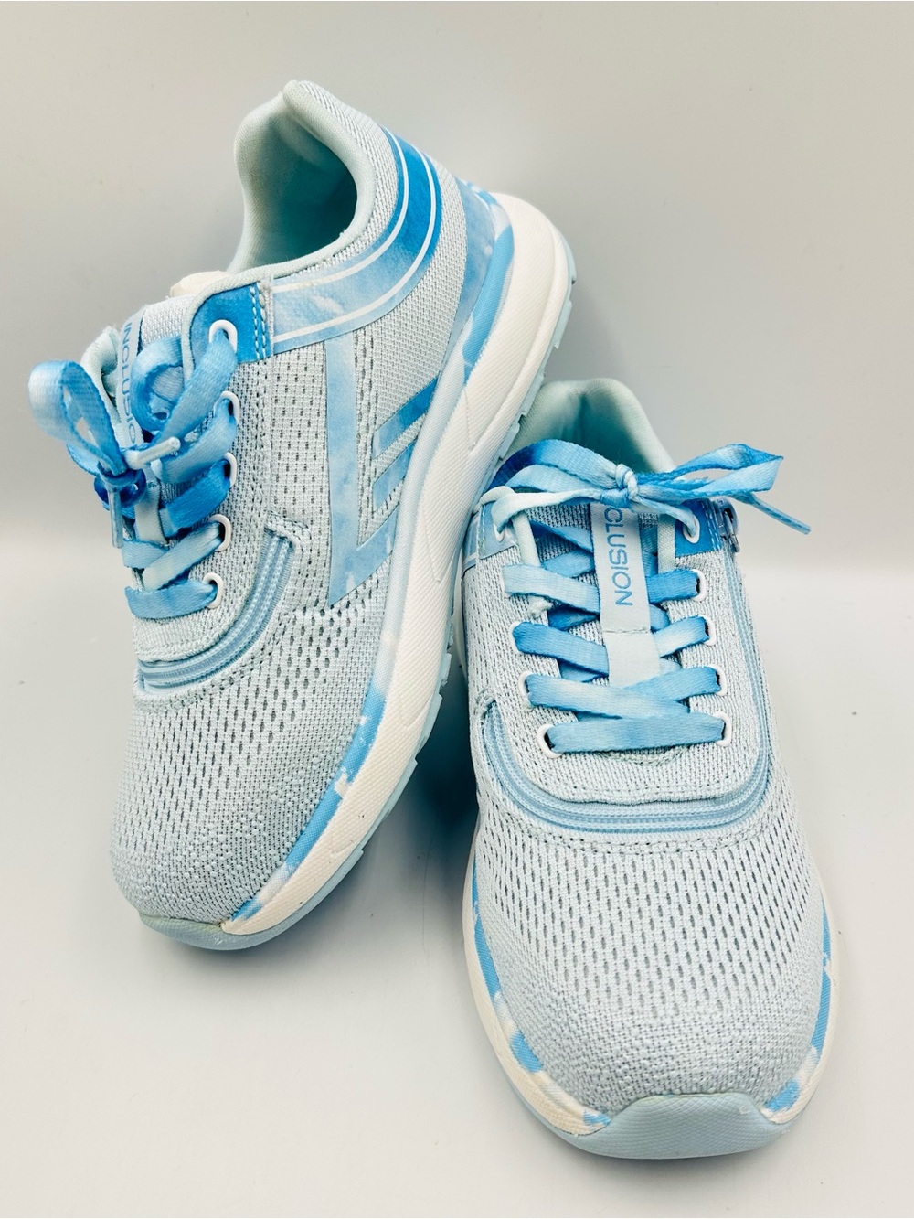 Billy Sport Inclusion Lace Up Full Zip Sneaker Youth Size 1M Blue White READ ALL